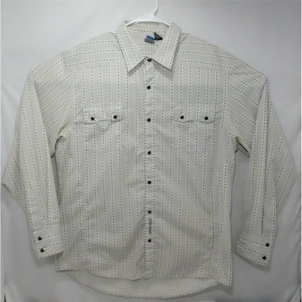 Ocean Pacific Men's Button Up Long Sleeve Patterned Shirt Size XL